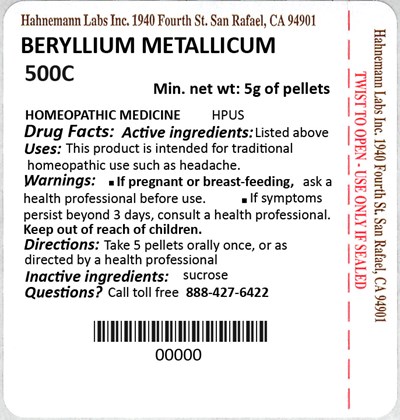 Beryllium Metallicum 500c 5g (Beryllium Metallicum 500c 5g)